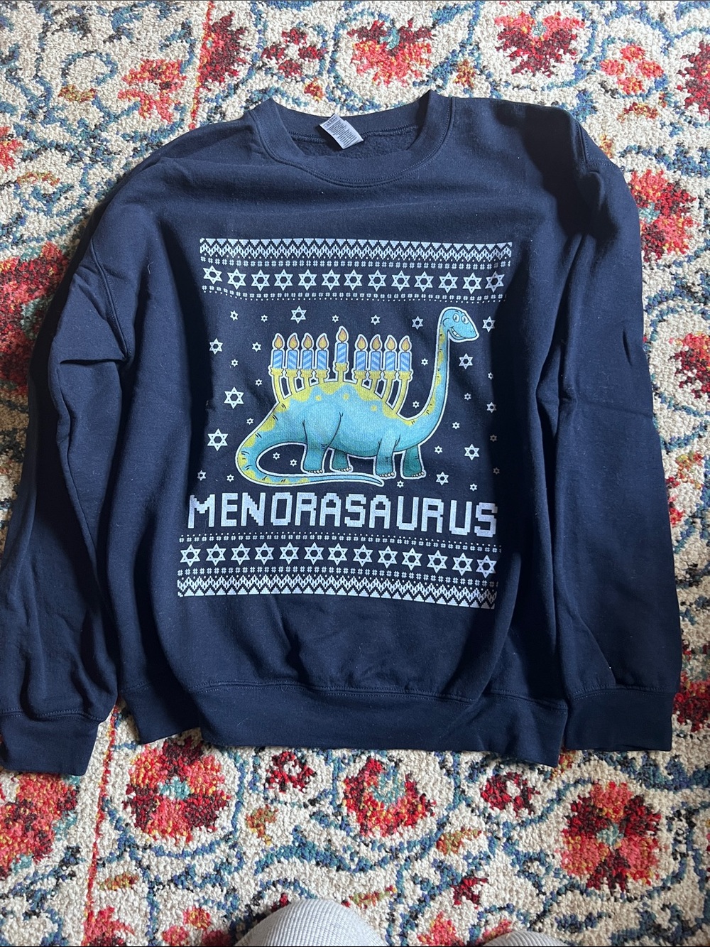 Men's Navy 'Mendorsaurus' Holiday Sweatshirt